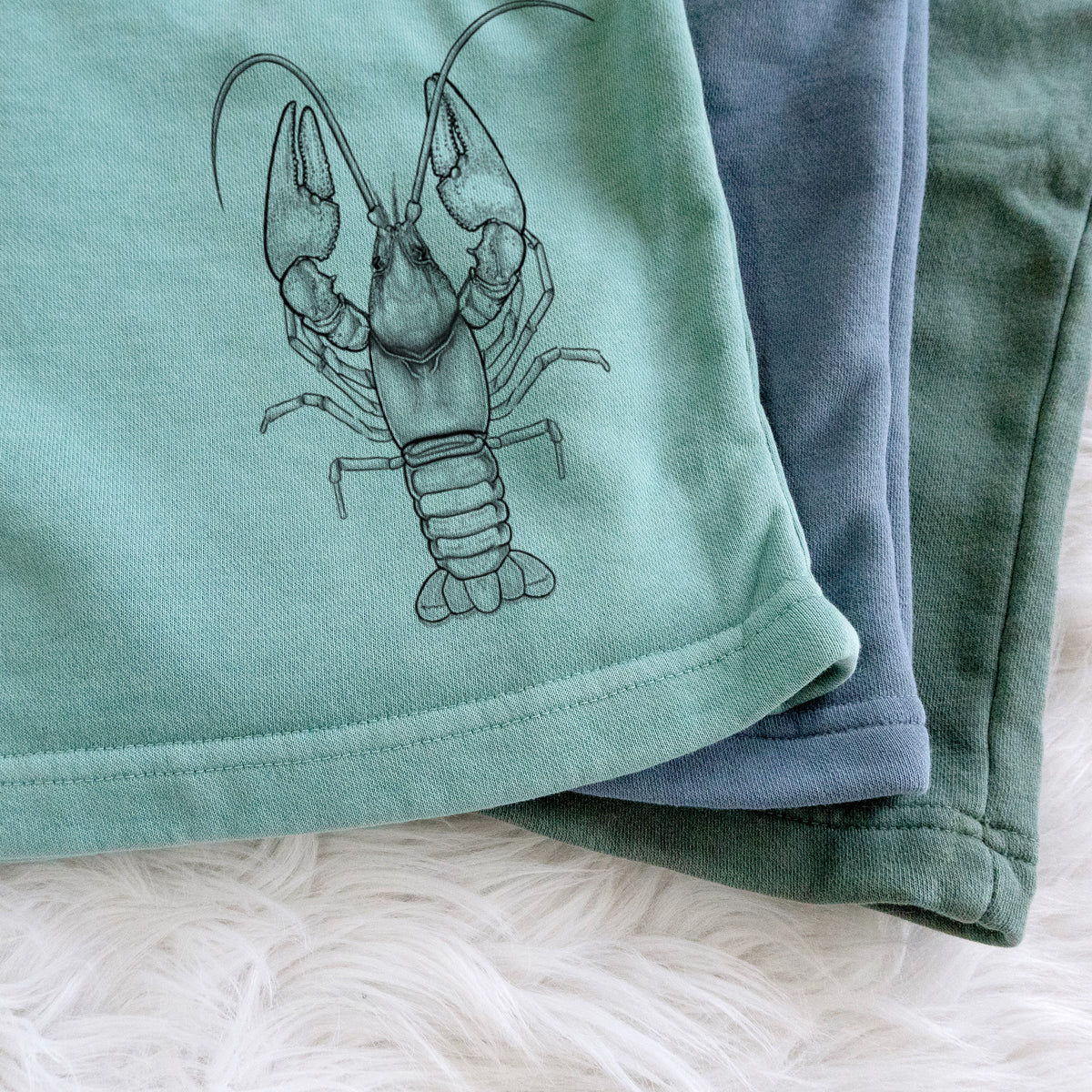 Guyandotte River Crayfish - Cambarus veteranus - Unisex Pigment Dyed Shorts