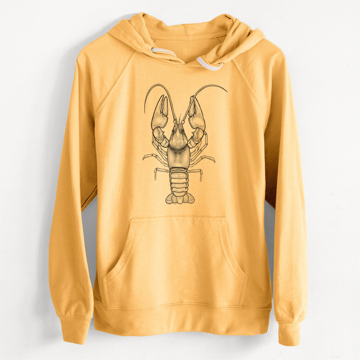 CLEARANCE - Guyandotte River Crayfish - Cambarus veteranus  - Unisex Slim Fit Loopback Terry Hoodie