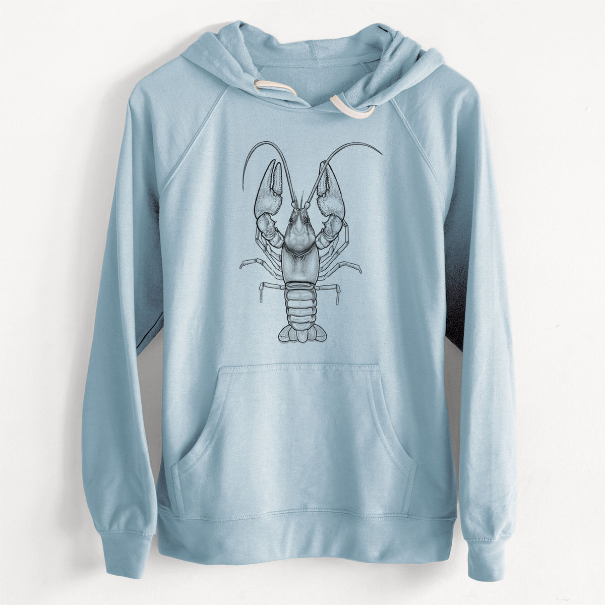 CLEARANCE - Guyandotte River Crayfish - Cambarus veteranus  - Unisex Slim Fit Loopback Terry Hoodie