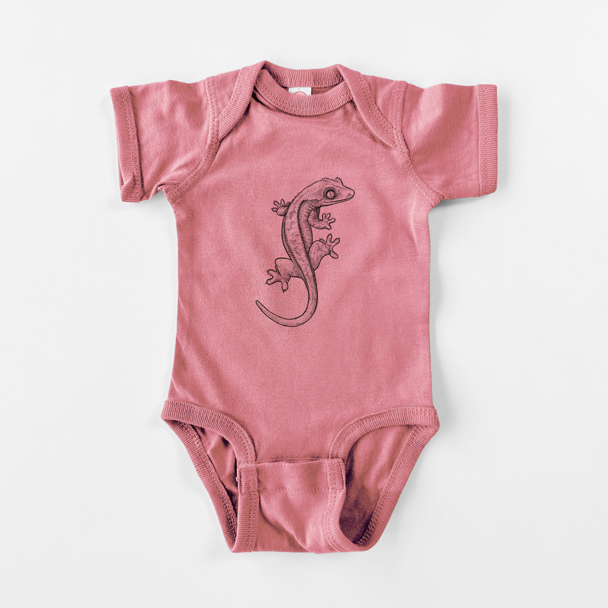 Crested Gecko - Correlophus ciliatus - Baby Fine Jersey Bodysuit