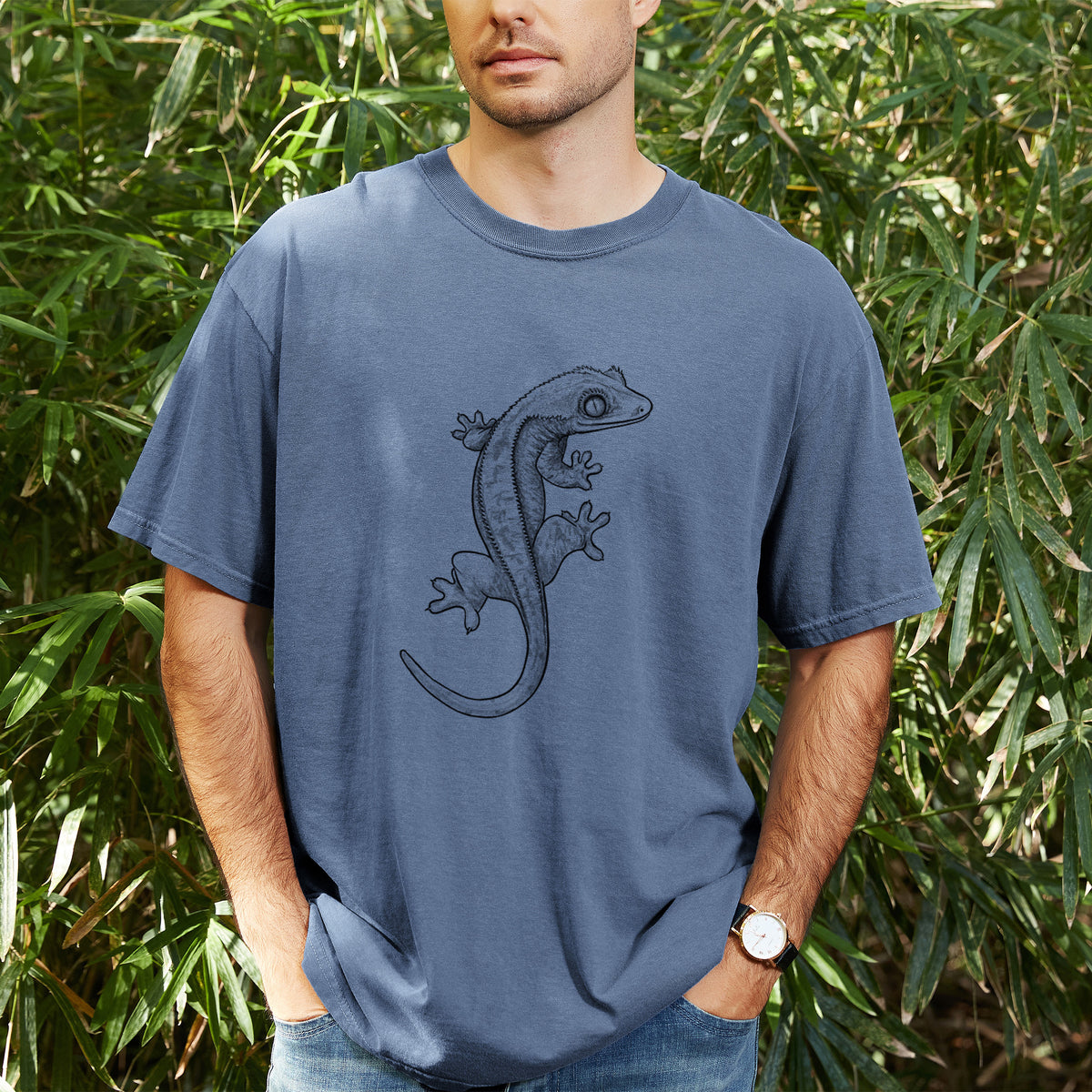 Crested Gecko - Correlophus ciliatus - Unisex Comfort Colors Garment-Dyed Heavyweight T-shirt