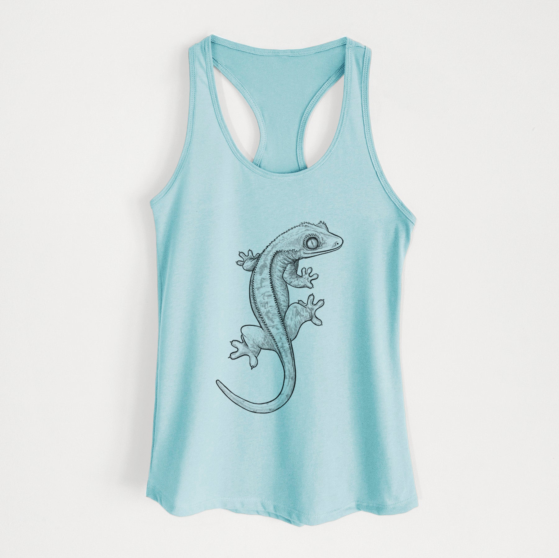 Crested Gecko - Correlophus ciliatus - Women's Racerback Tanktop
