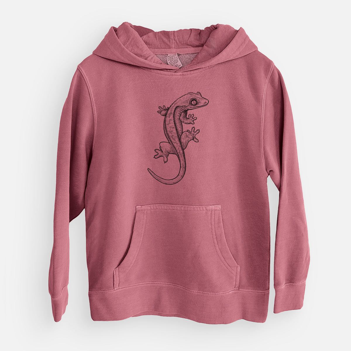 Crested Gecko - Correlophus ciliatus - Youth Pigment Dyed Hoodie