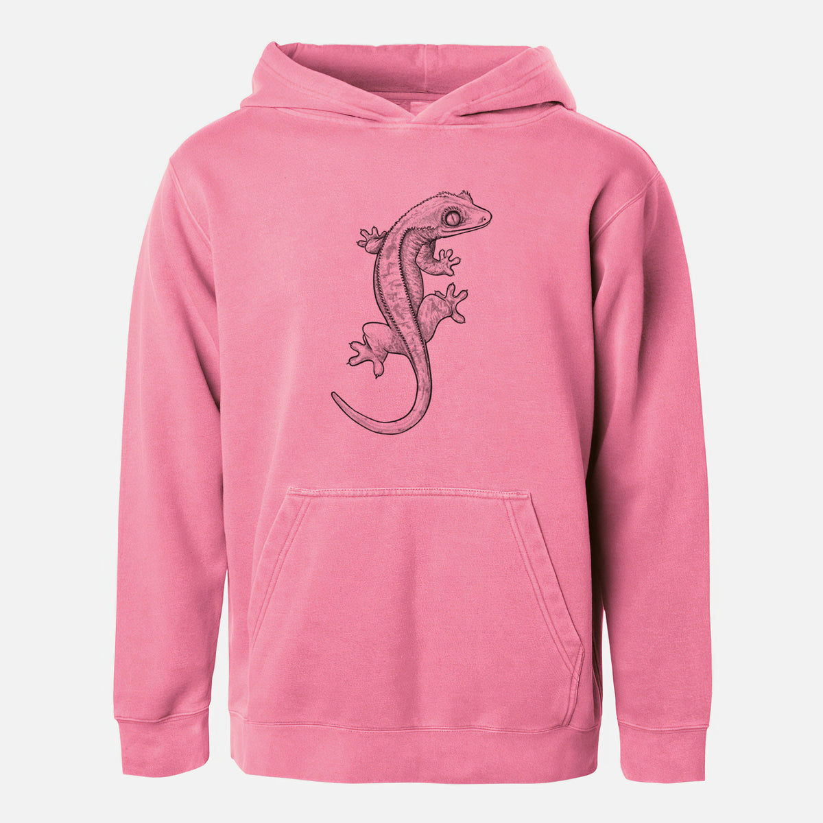 Crested Gecko - Correlophus ciliatus - Youth Pigment Dyed Hoodie