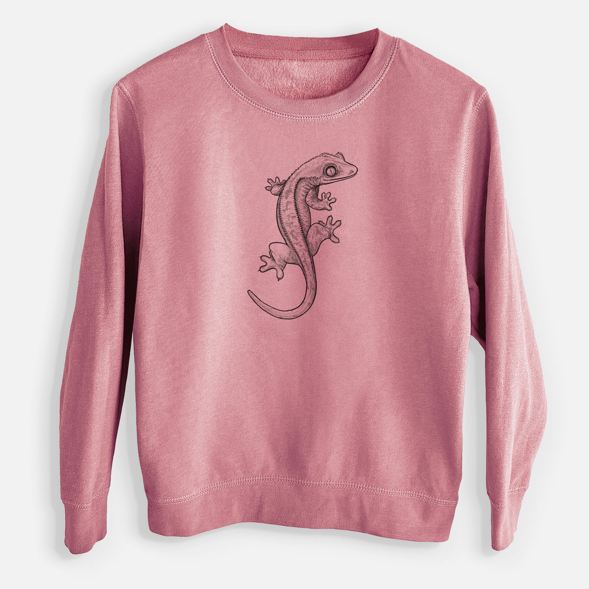 Crested Gecko - Correlophus ciliatus - Youth Lightweight Crewneck Sweatshirt