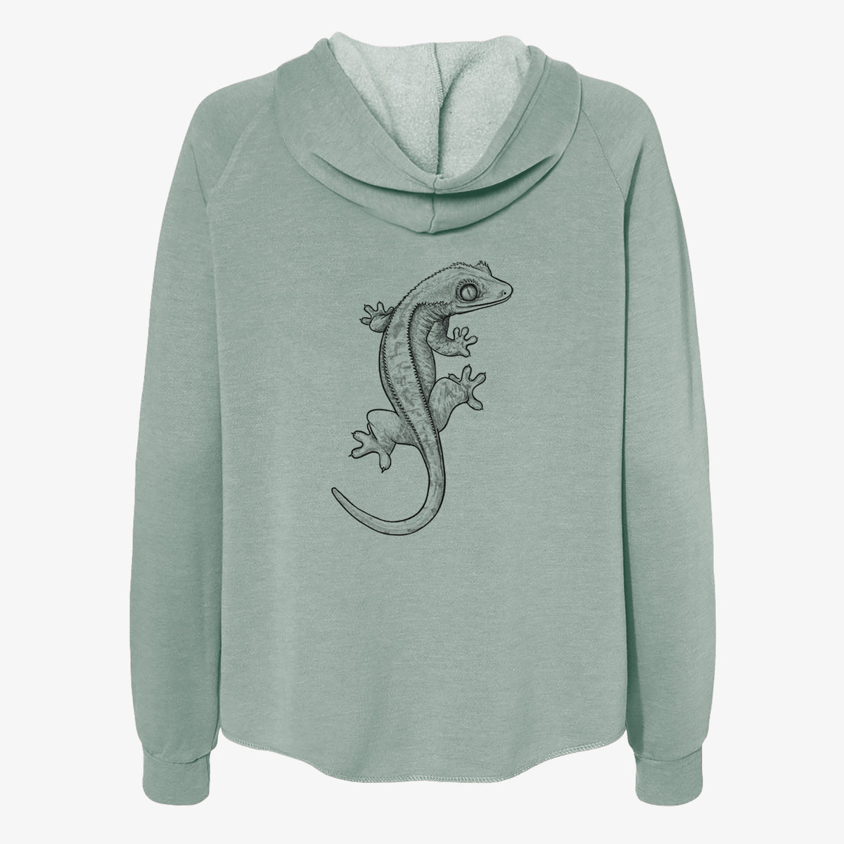 Crested Gecko - Correlophus ciliatus - Women&#39;s Cali Wave Zip-Up Sweatshirt