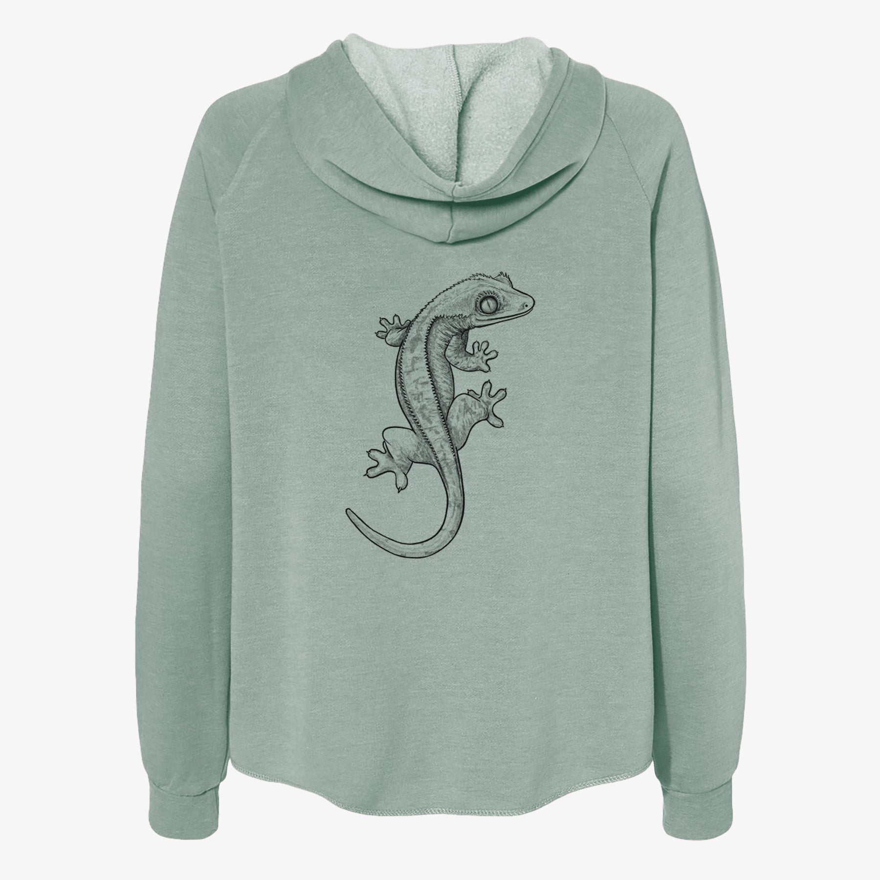 Crested Gecko - Correlophus ciliatus - Women's Cali Wave Zip-Up Sweatshirt