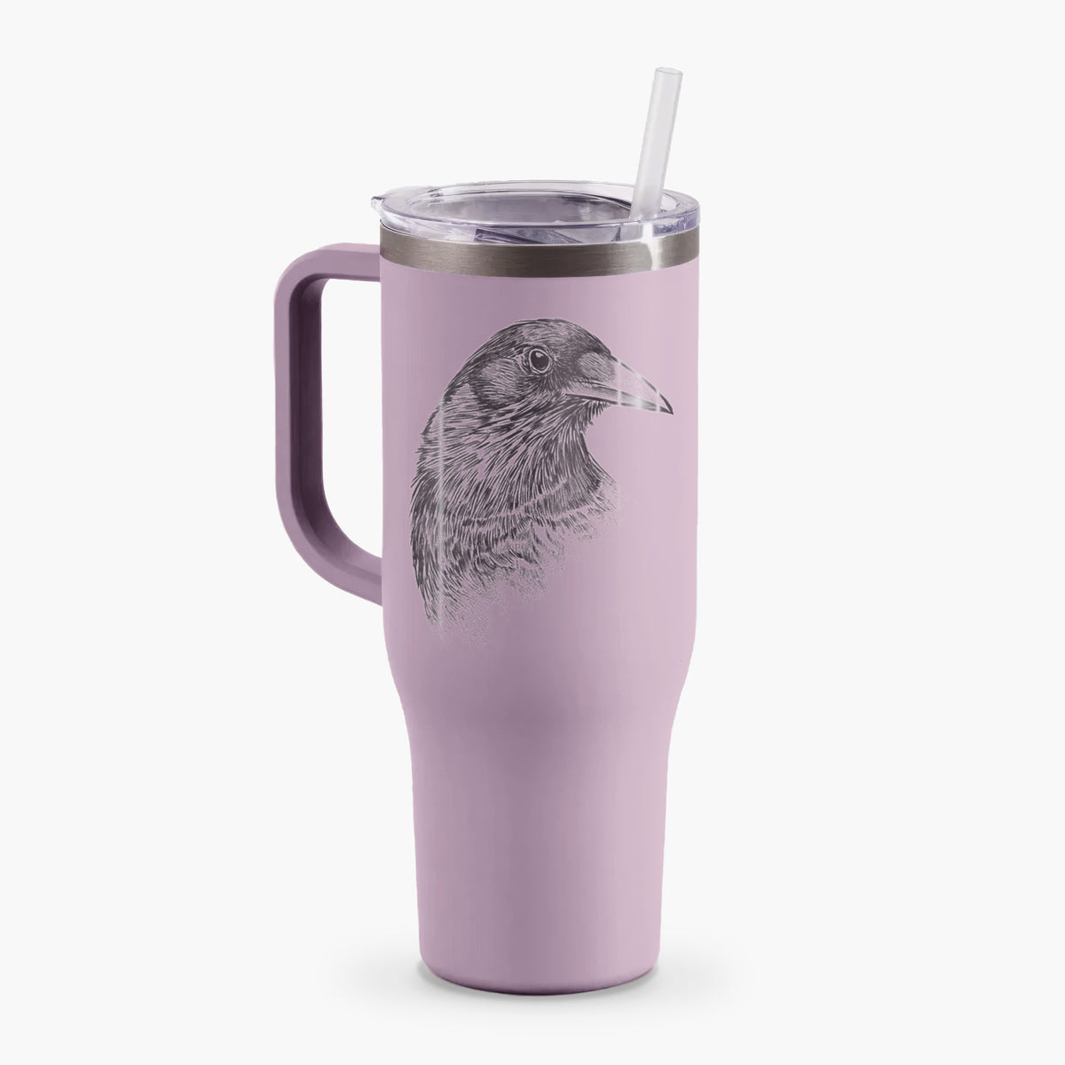 American Crow Bust - Corvus brachyrhynchos - 40oz Tumbler with Handle