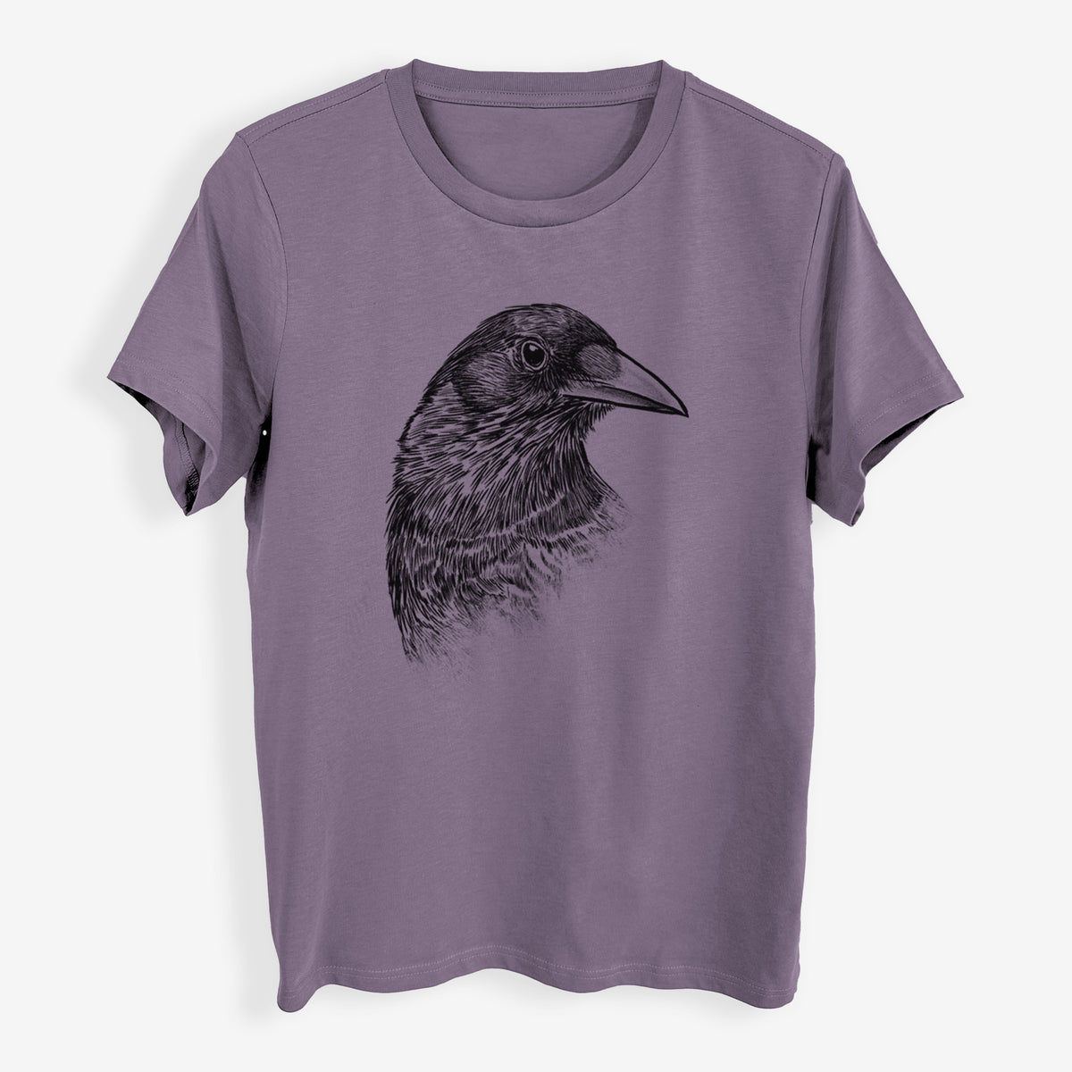American Crow Bust - Corvus brachyrhynchos - Womens Everyday Maple Tee