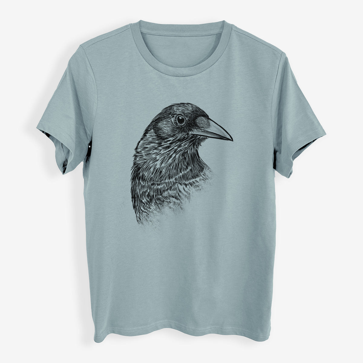 American Crow Bust - Corvus brachyrhynchos - Womens Everyday Maple Tee