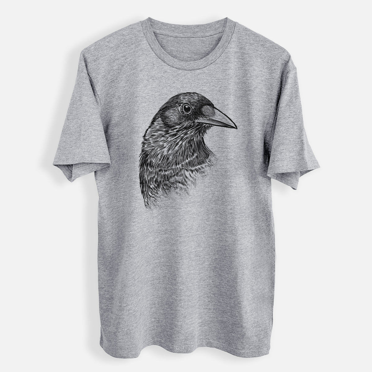 American Crow Bust - Corvus brachyrhynchos - Mens Everyday Staple Tee
