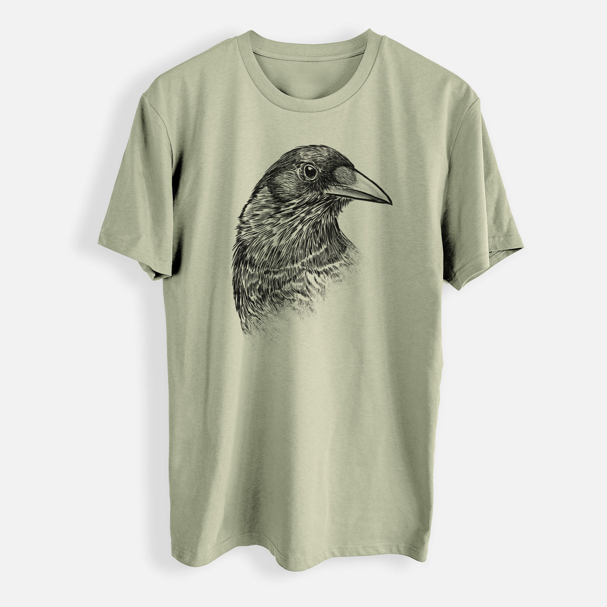 American Crow Bust - Corvus brachyrhynchos - Mens Everyday Staple Tee