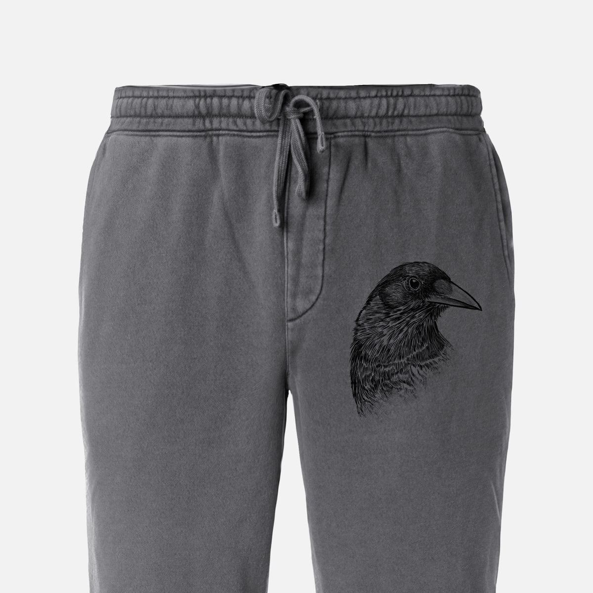 American Crow Bust - Corvus brachyrhynchos - Unisex Pigment Dyed Sweatpants