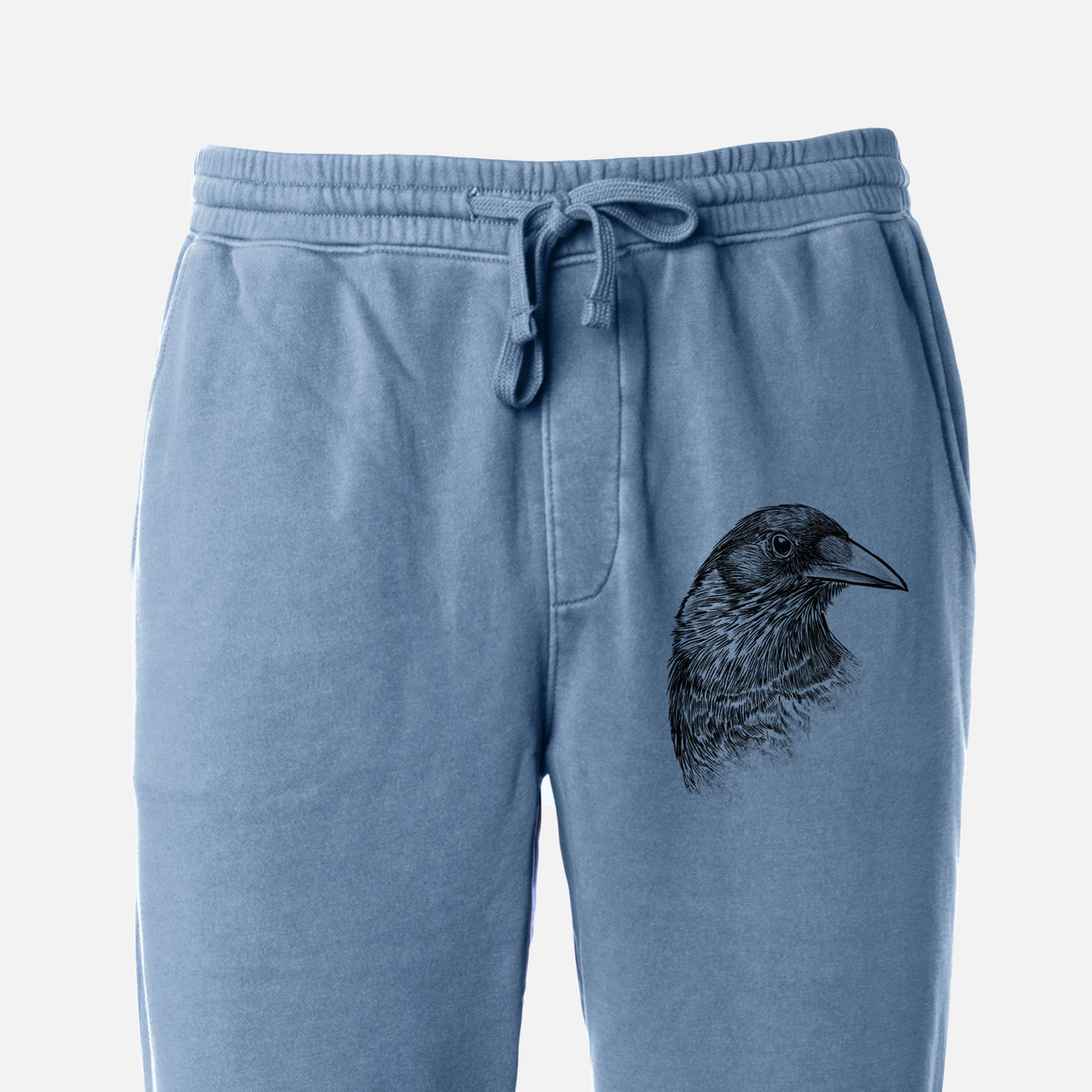 American Crow Bust - Corvus brachyrhynchos - Unisex Pigment Dyed Sweatpants