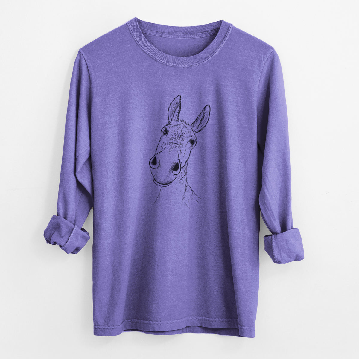 Curious Donkey - Unisex Comfort Colors 100% Cotton Long Sleeve