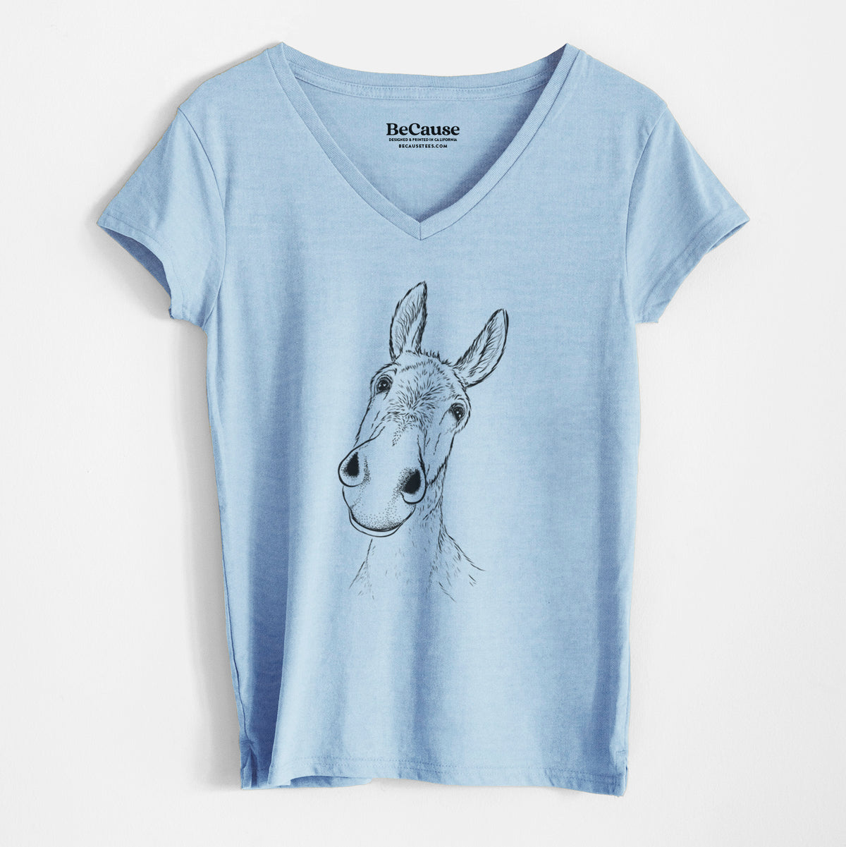 Curious Donkey - Women&#39;s 100% Recycled V-neck