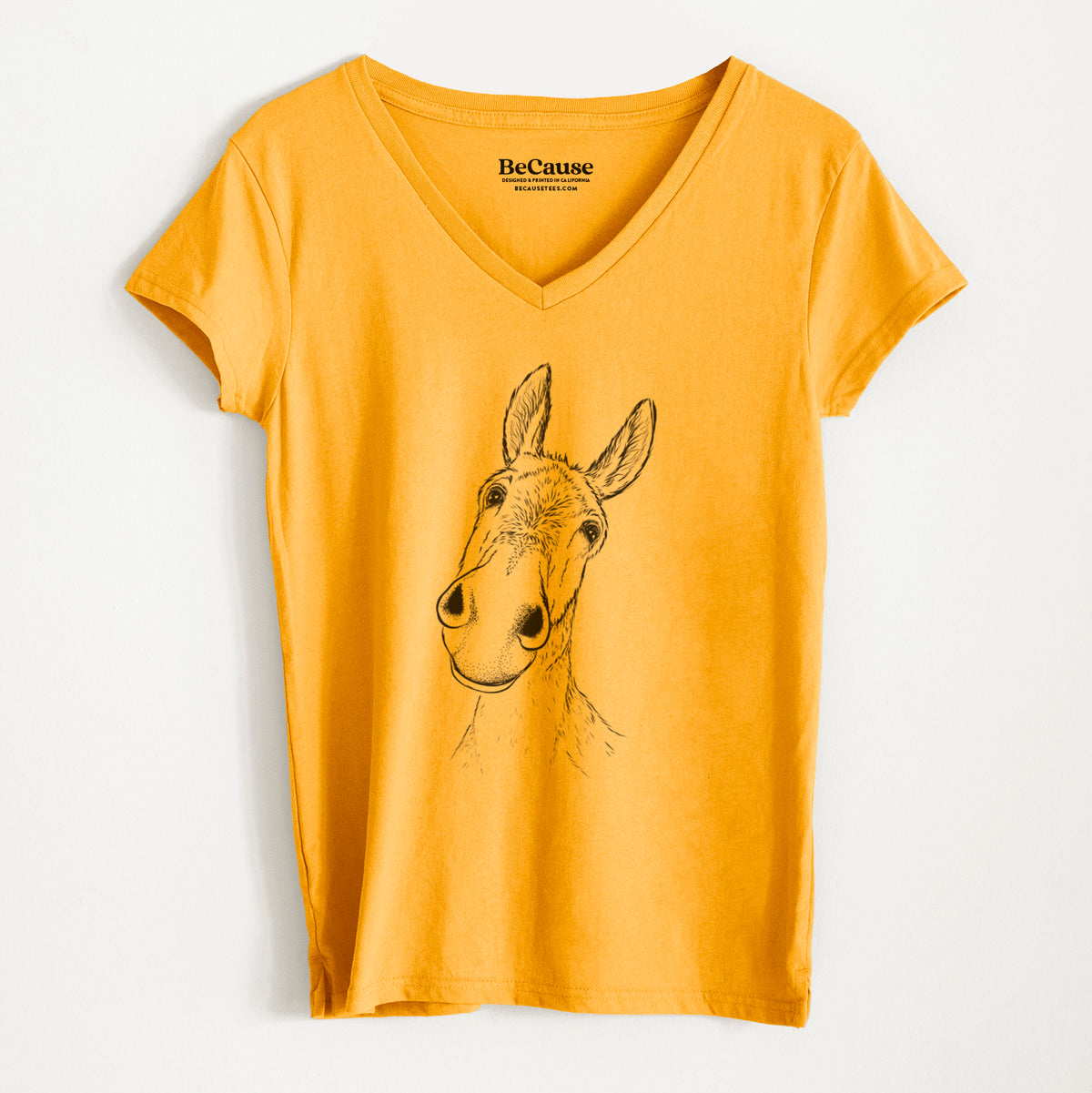 Curious Donkey - Women&#39;s 100% Recycled V-neck