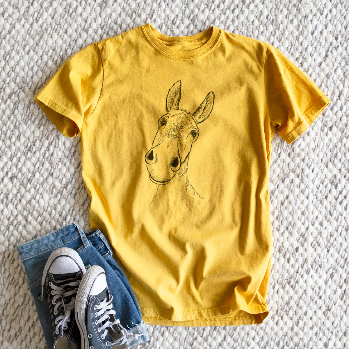 Curious Donkey - Heavyweight Men&#39;s 100% Organic Cotton Tee