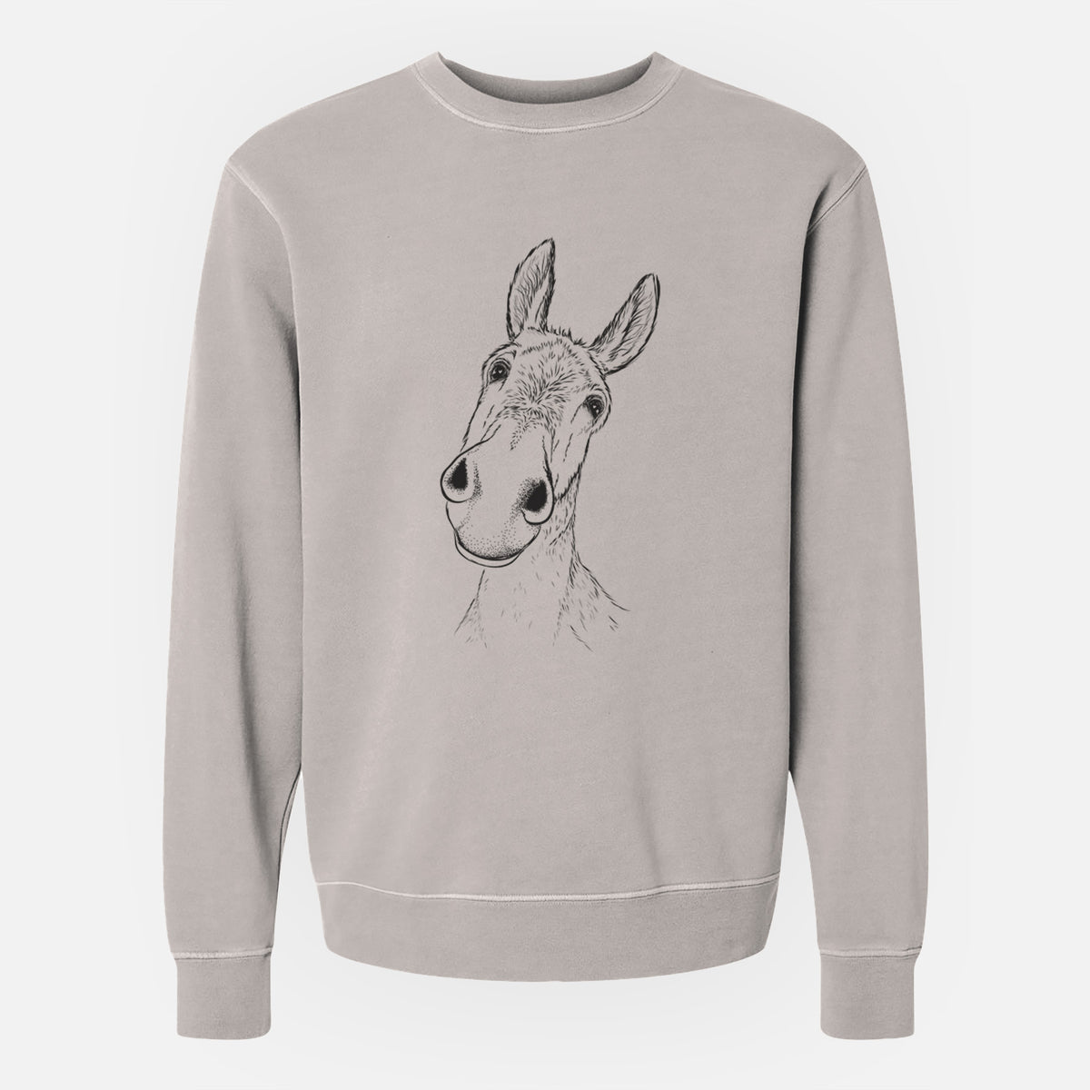 Curious Donkey - Unisex Pigment Dyed Crew Sweatshirt