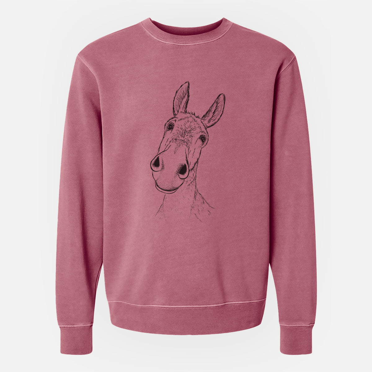 Curious Donkey - Unisex Pigment Dyed Crew Sweatshirt