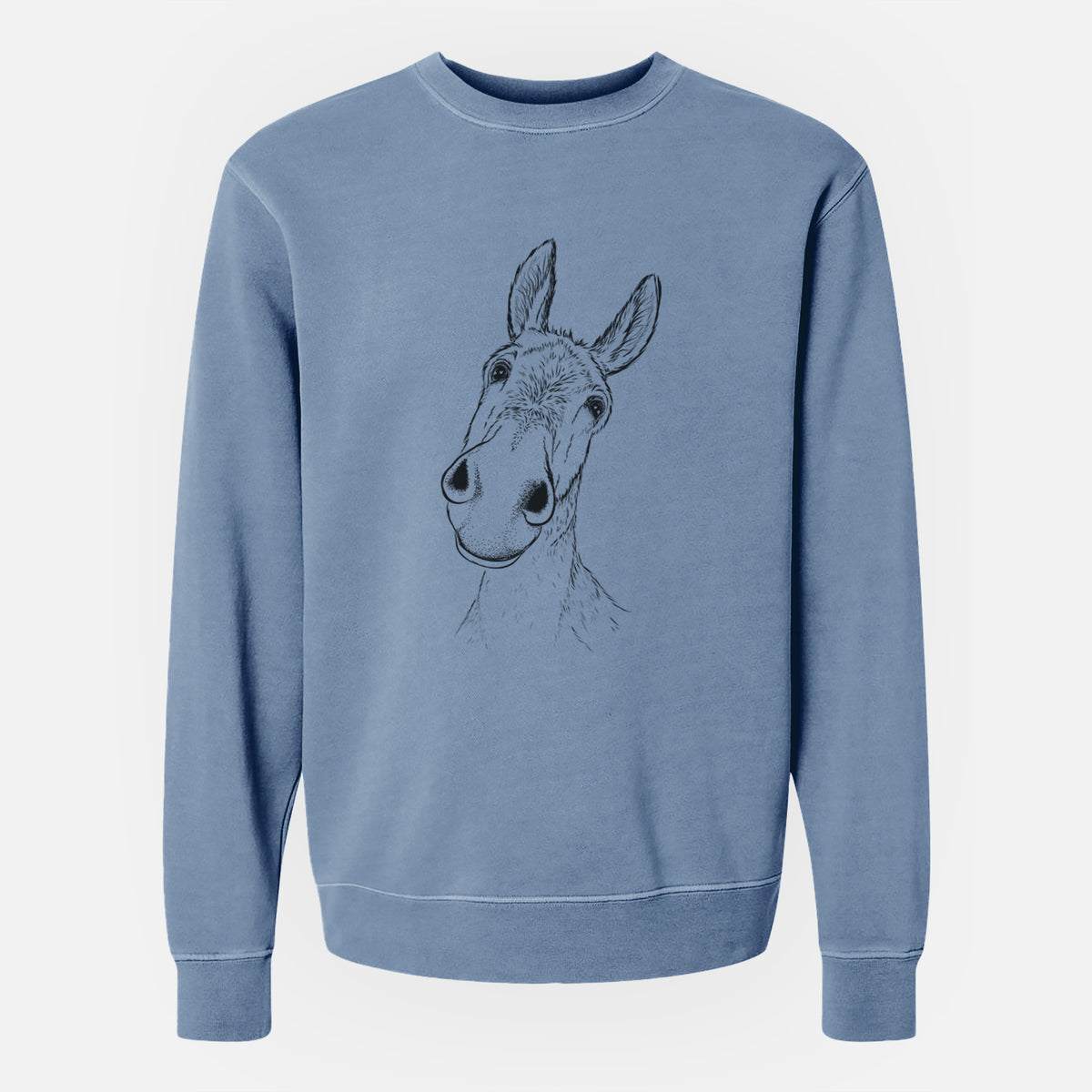 Curious Donkey - Unisex Pigment Dyed Crew Sweatshirt