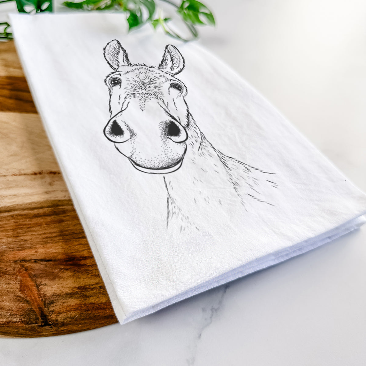 Curious Donkey Tea Towel