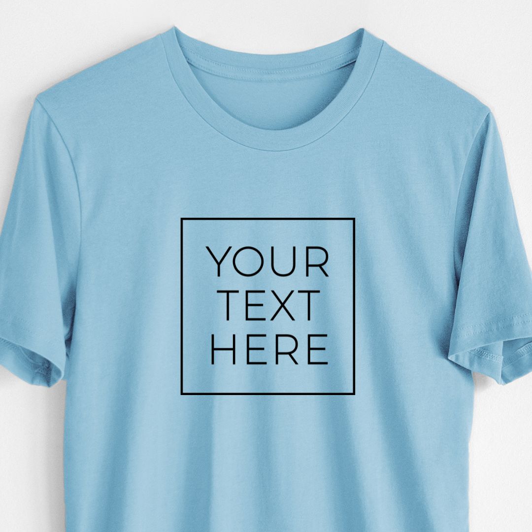 Custom Create Your Own Boxed Design - Lightweight 100% Cotton Unisex Crewneck