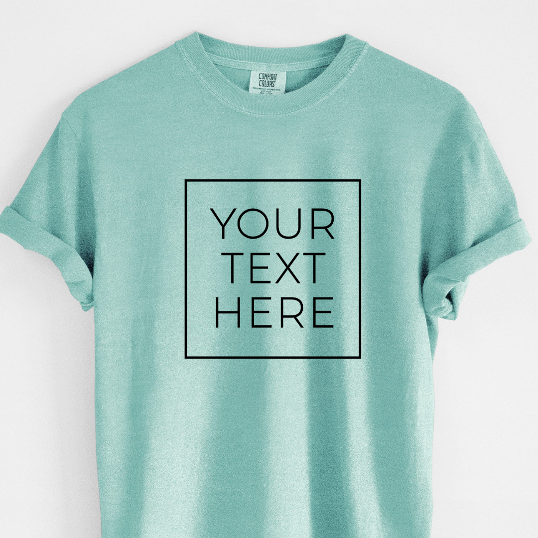 Custom Create Your Own Boxed Design - Unisex Comfort Colors Garment-Dyed Heavyweight T-shirt