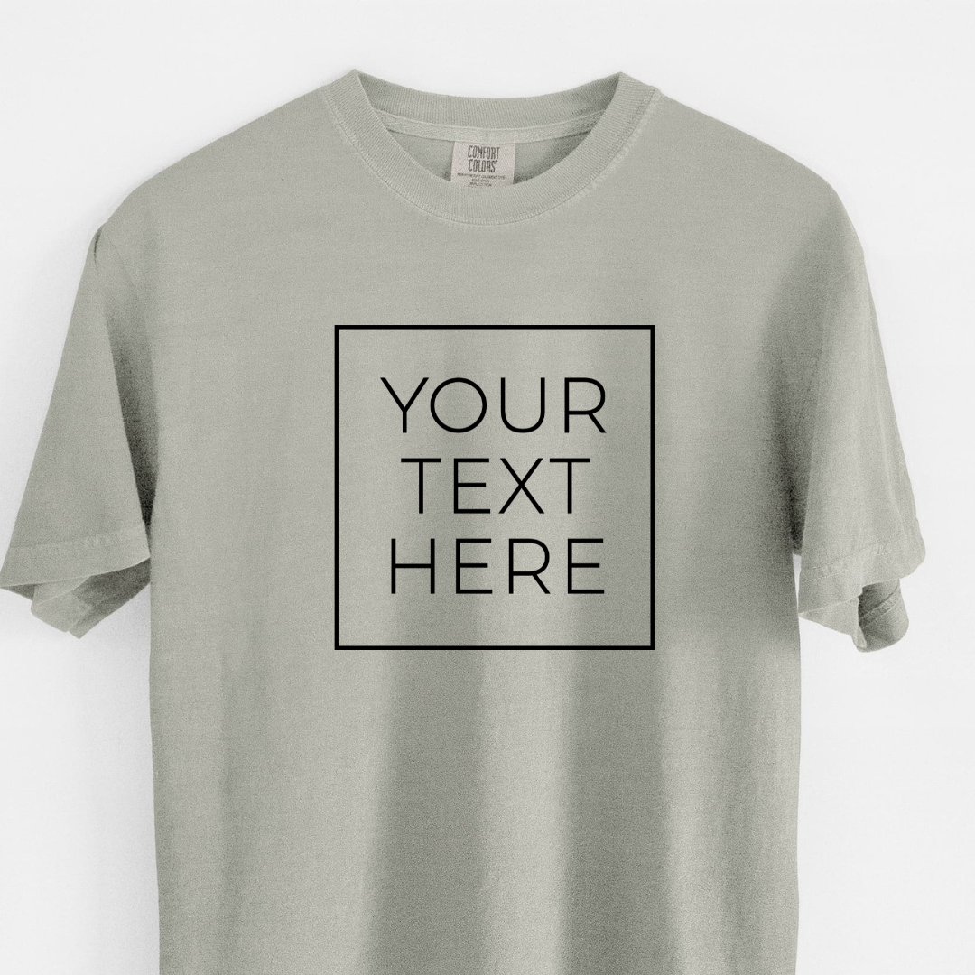 Custom Create Your Own Boxed Design - Unisex Comfort Colors Garment-Dyed Heavyweight T-shirt