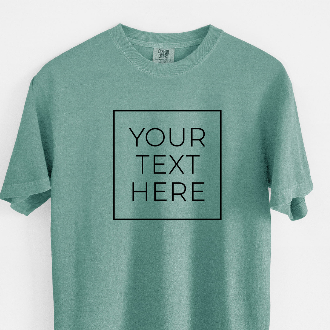 Custom Create Your Own Boxed Design - Unisex Comfort Colors Garment-Dyed Heavyweight T-shirt
