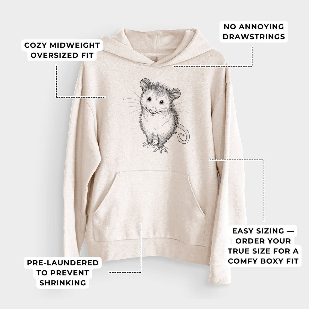 Cute Opossum  - Bodega Midweight Hoodie