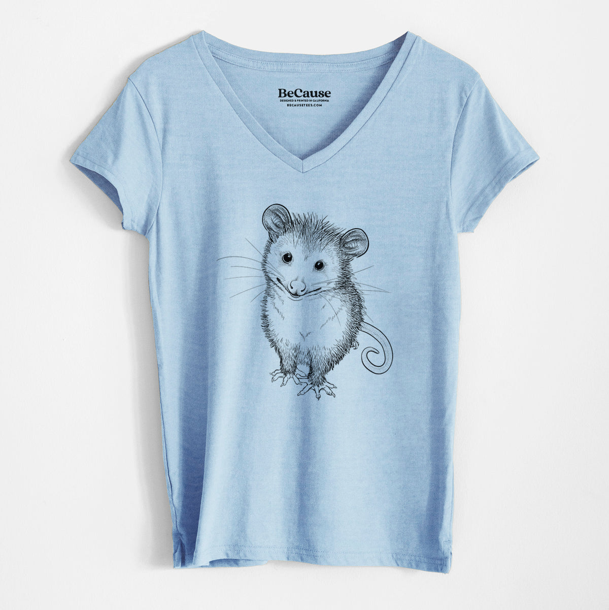 Cute Opossum - Women&#39;s 100% Recycled V-neck