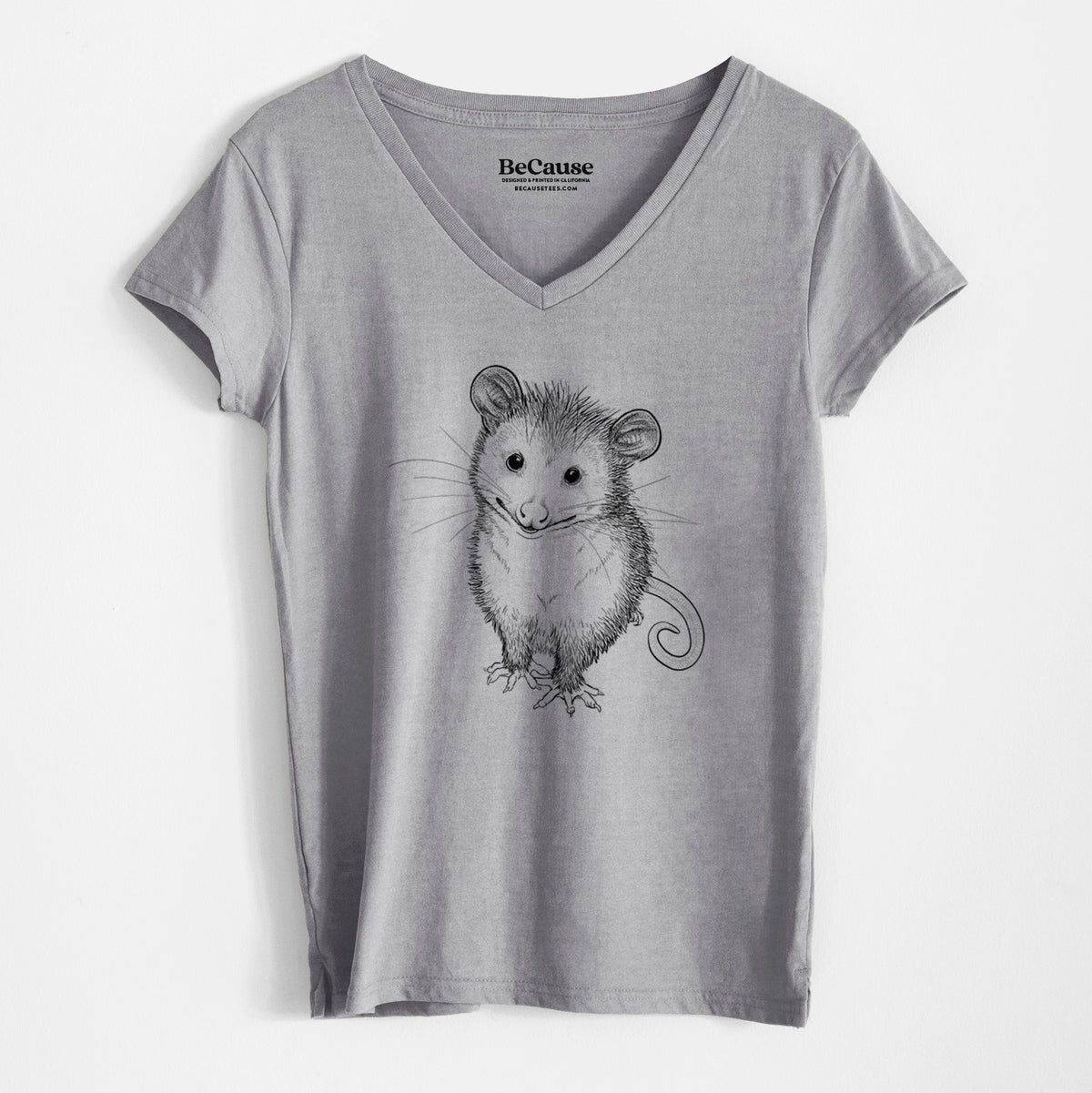 Cute Opossum - Women&#39;s 100% Recycled V-neck