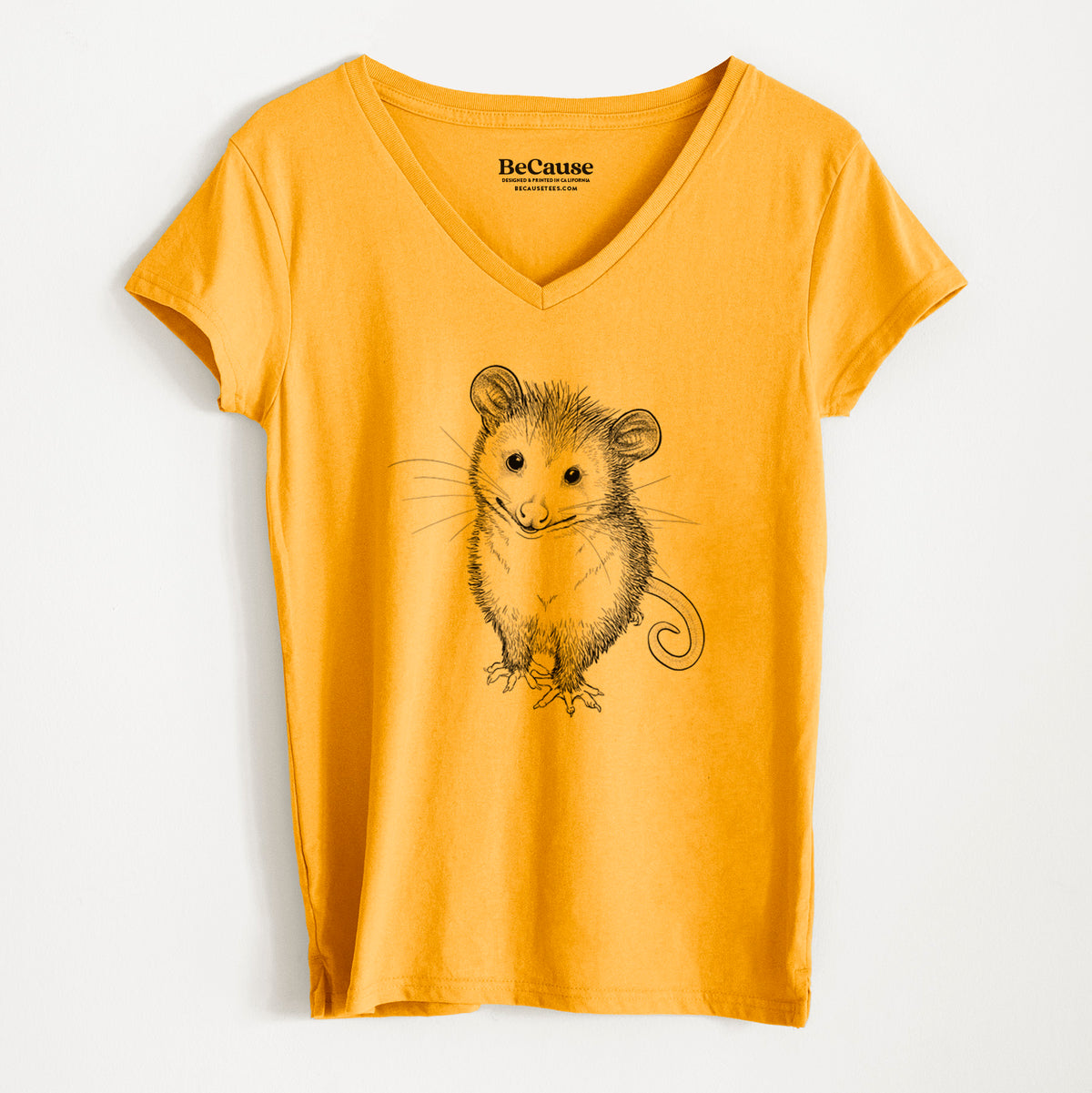 Cute Opossum - Women&#39;s 100% Recycled V-neck