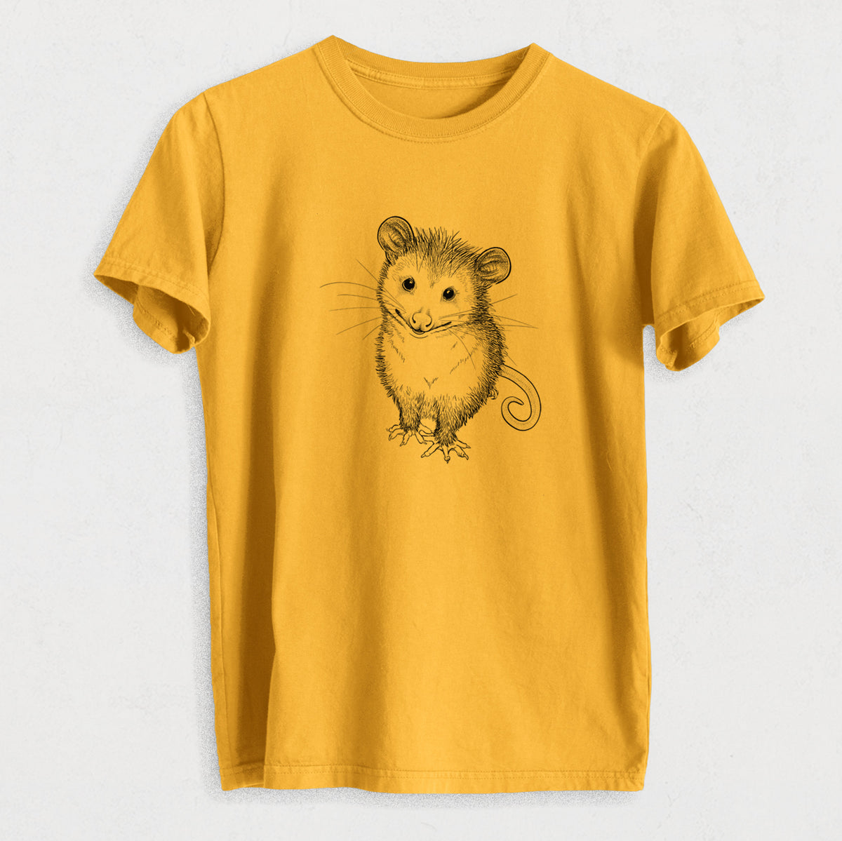 Cute Opossum - Heavyweight Men&#39;s 100% Organic Cotton Tee