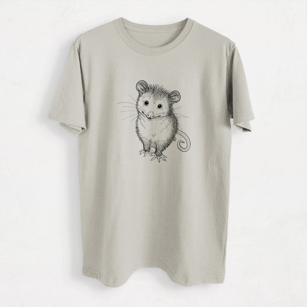 Cute Opossum - Heavyweight Men&#39;s 100% Organic Cotton Tee