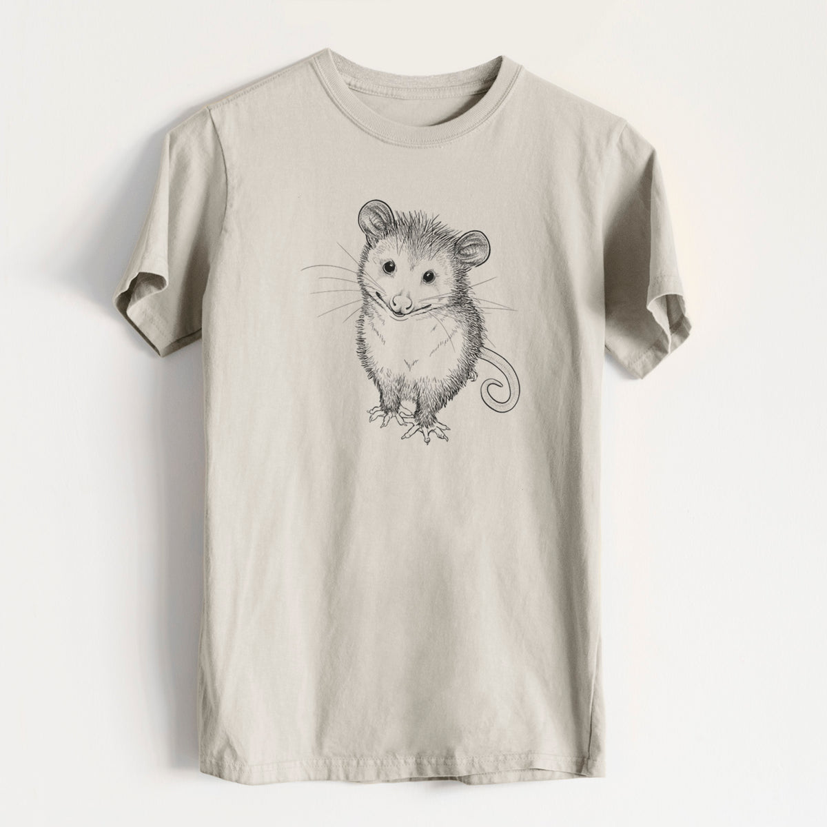 Cute Opossum - Heavyweight Men&#39;s 100% Organic Cotton Tee