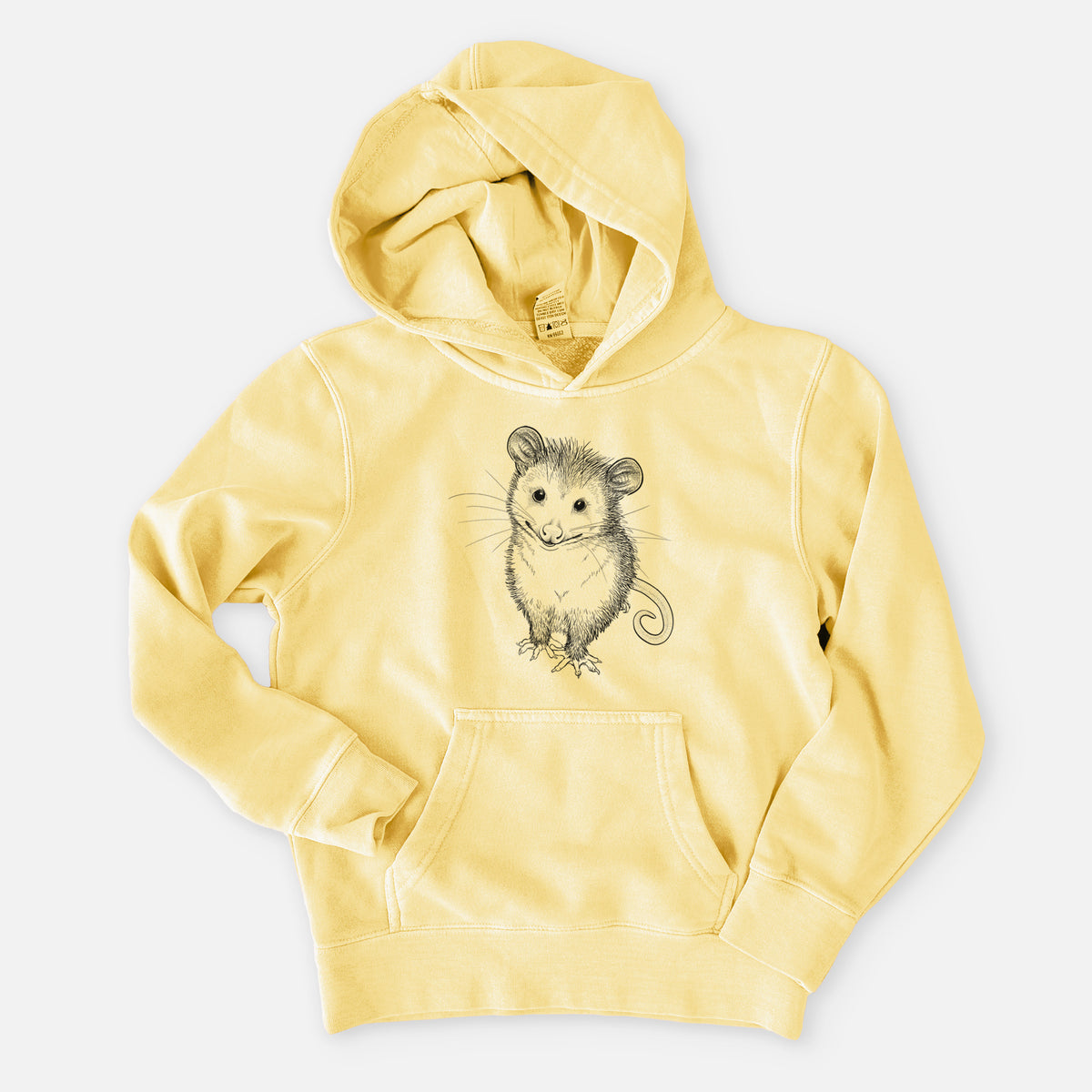 Cute Opossum - Youth Pigment Dyed Hoodie