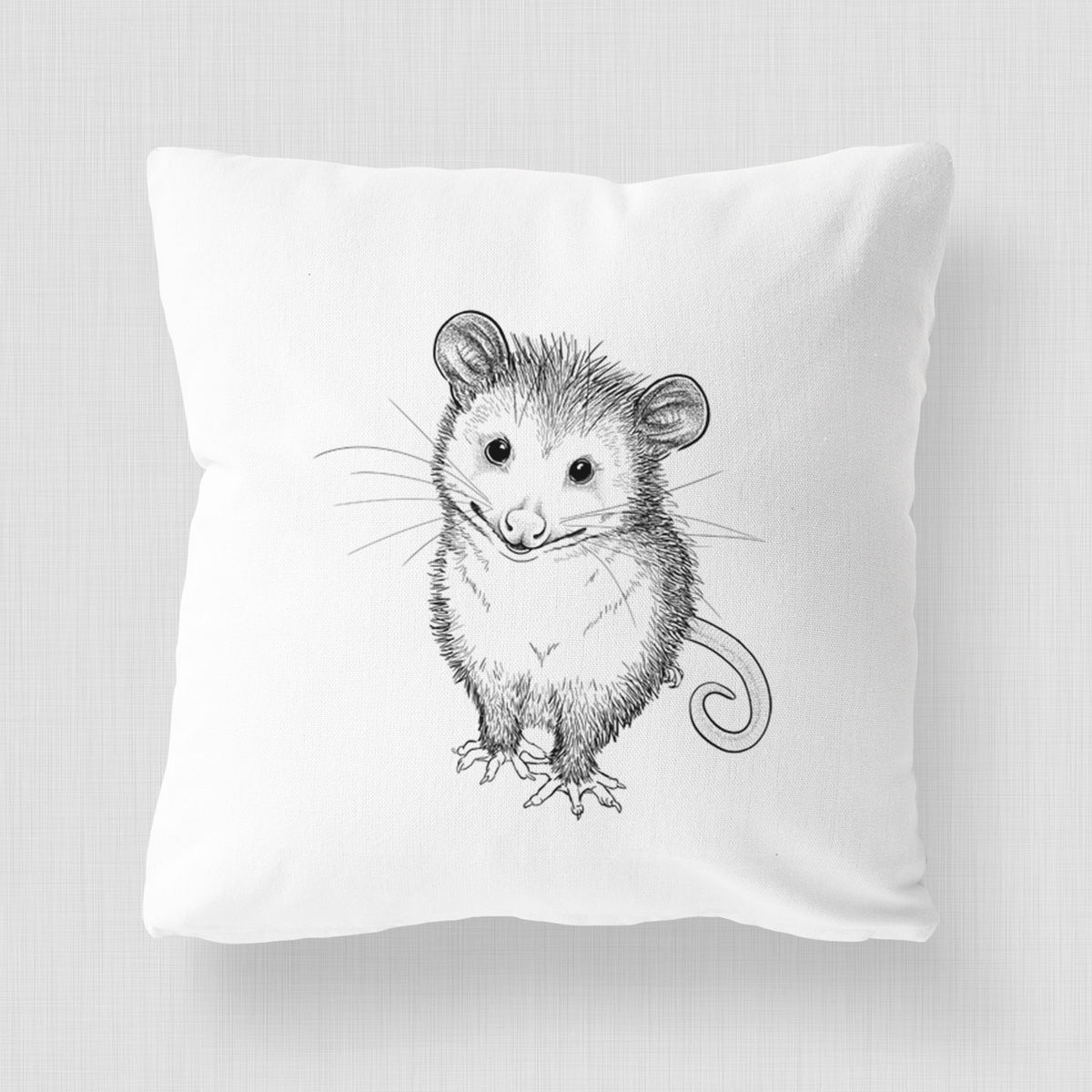 Cute Opossum - Throw Pillow Cover