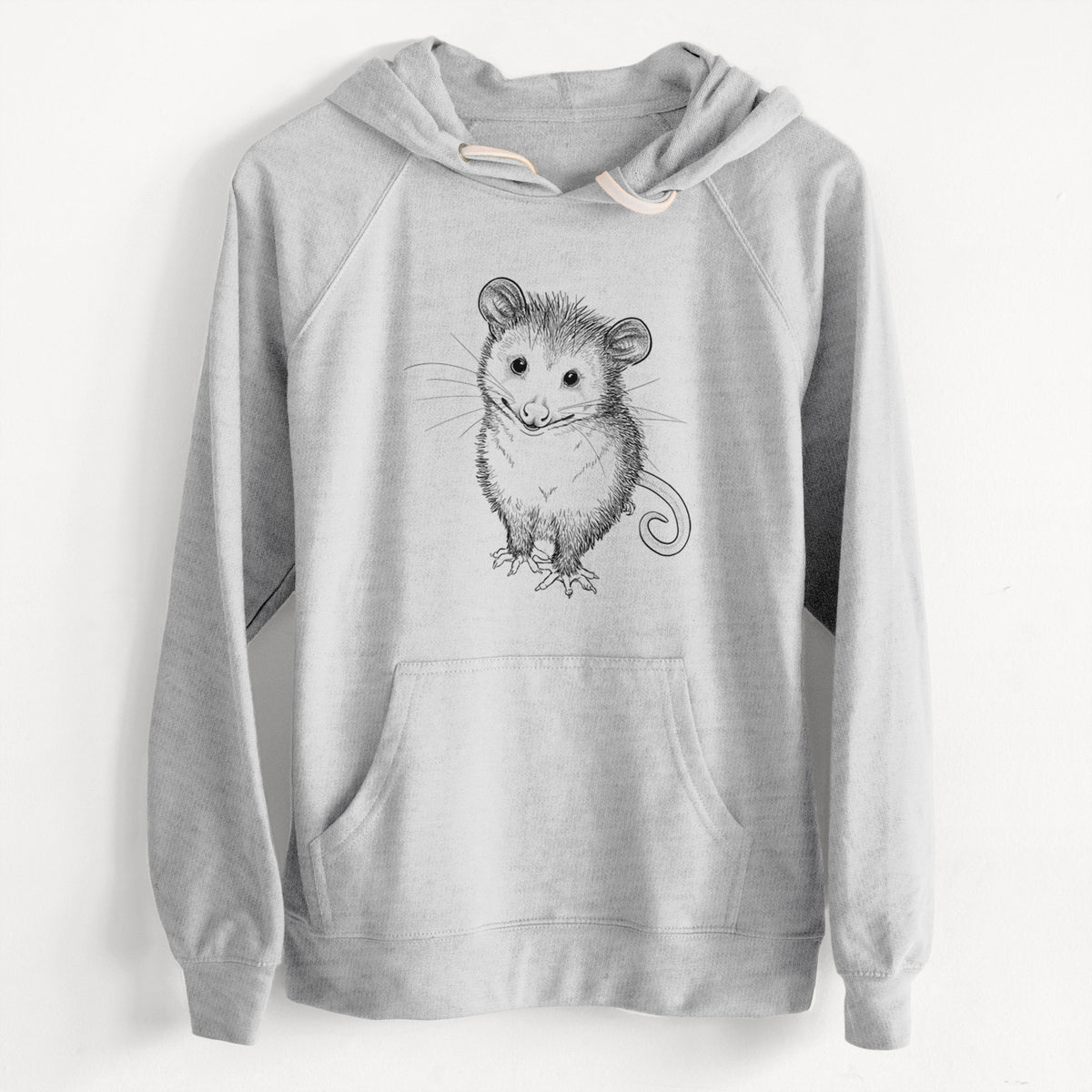 Cute Opossum  - Unisex Slim Fit Loopback Terry Hoodie