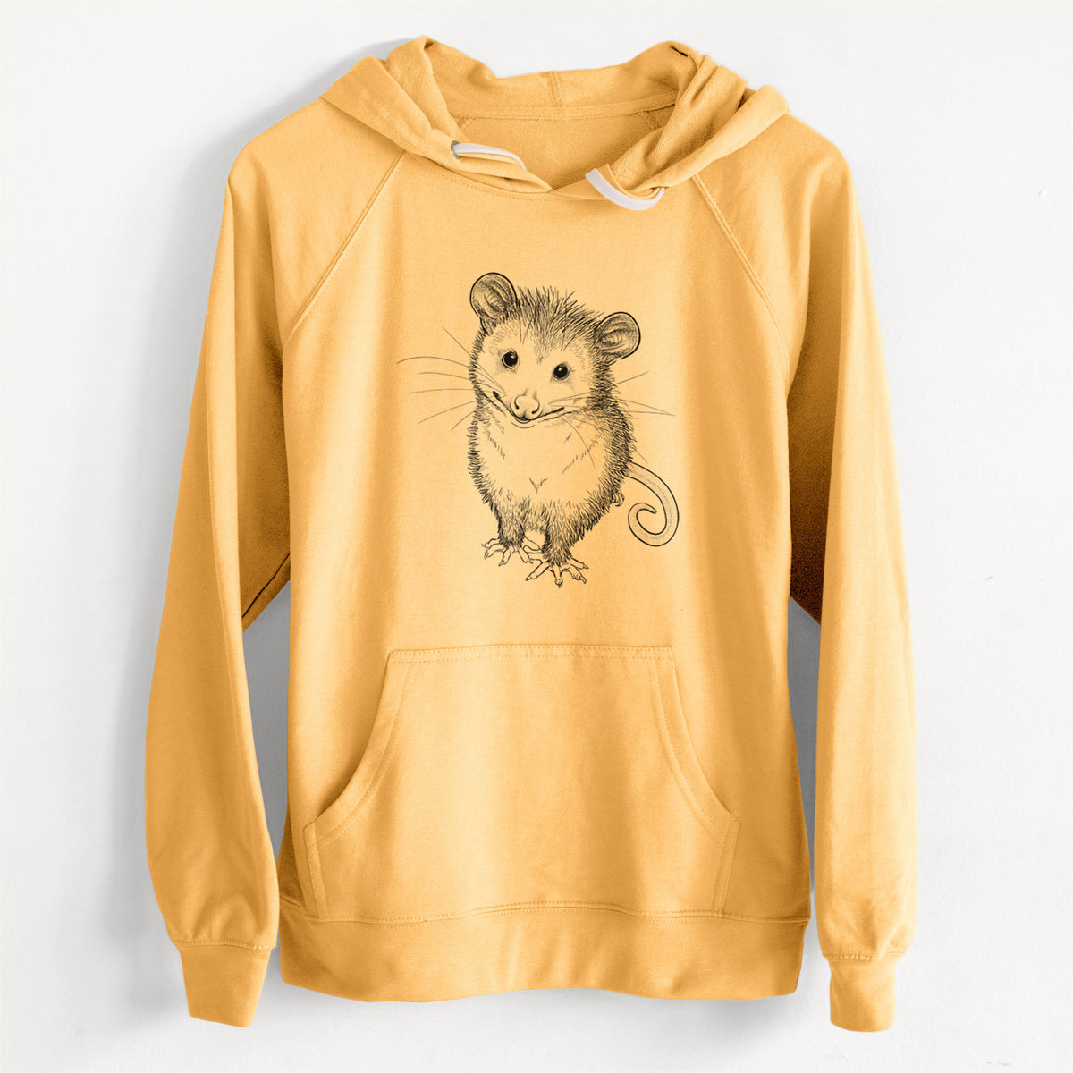 Cute Opossum  - Unisex Slim Fit Loopback Terry Hoodie