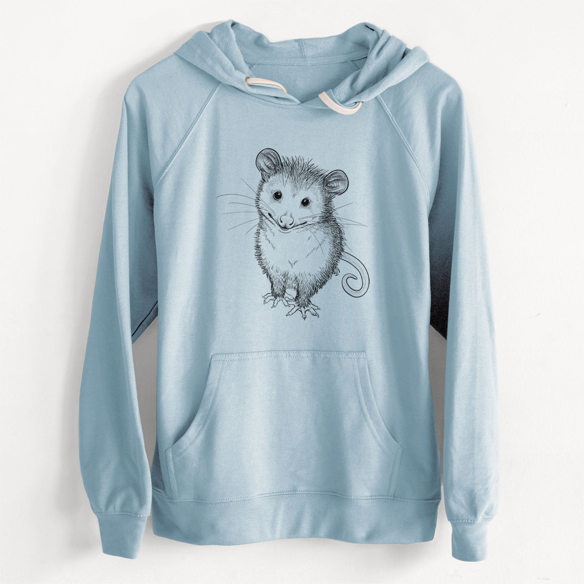 Cute Opossum  - Unisex Slim Fit Loopback Terry Hoodie