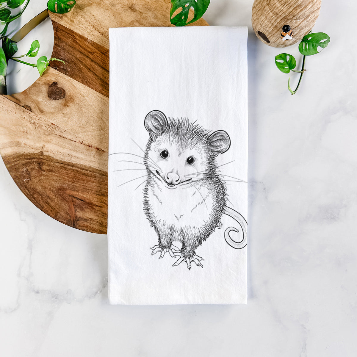 Cute Opossum Tea Towel