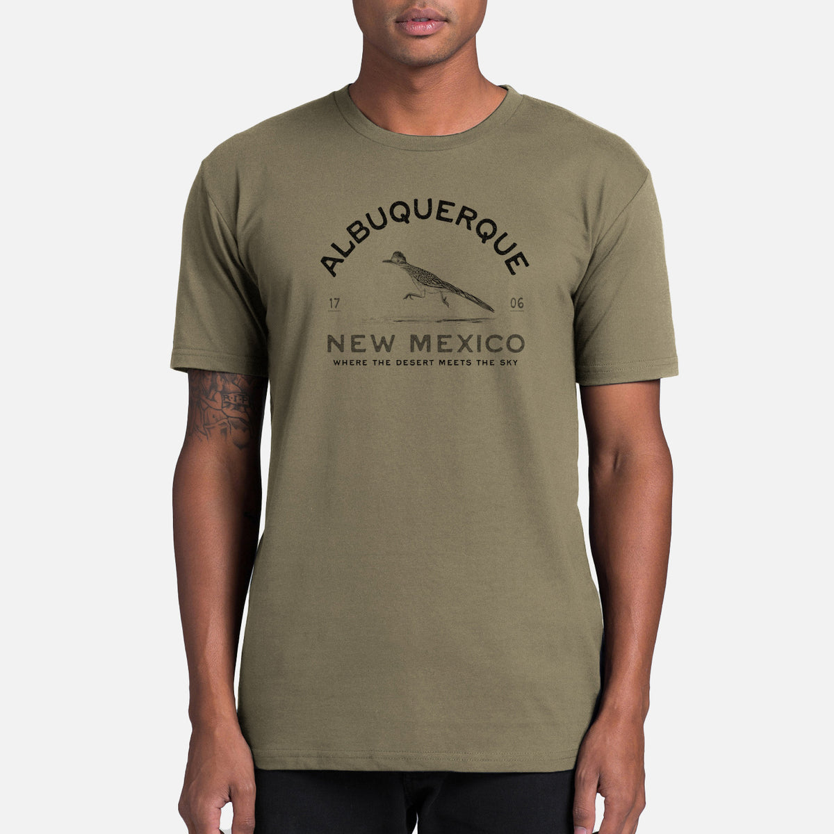 Albuquerque New Mexico Roadrunner - Mens Everyday Staple Tee