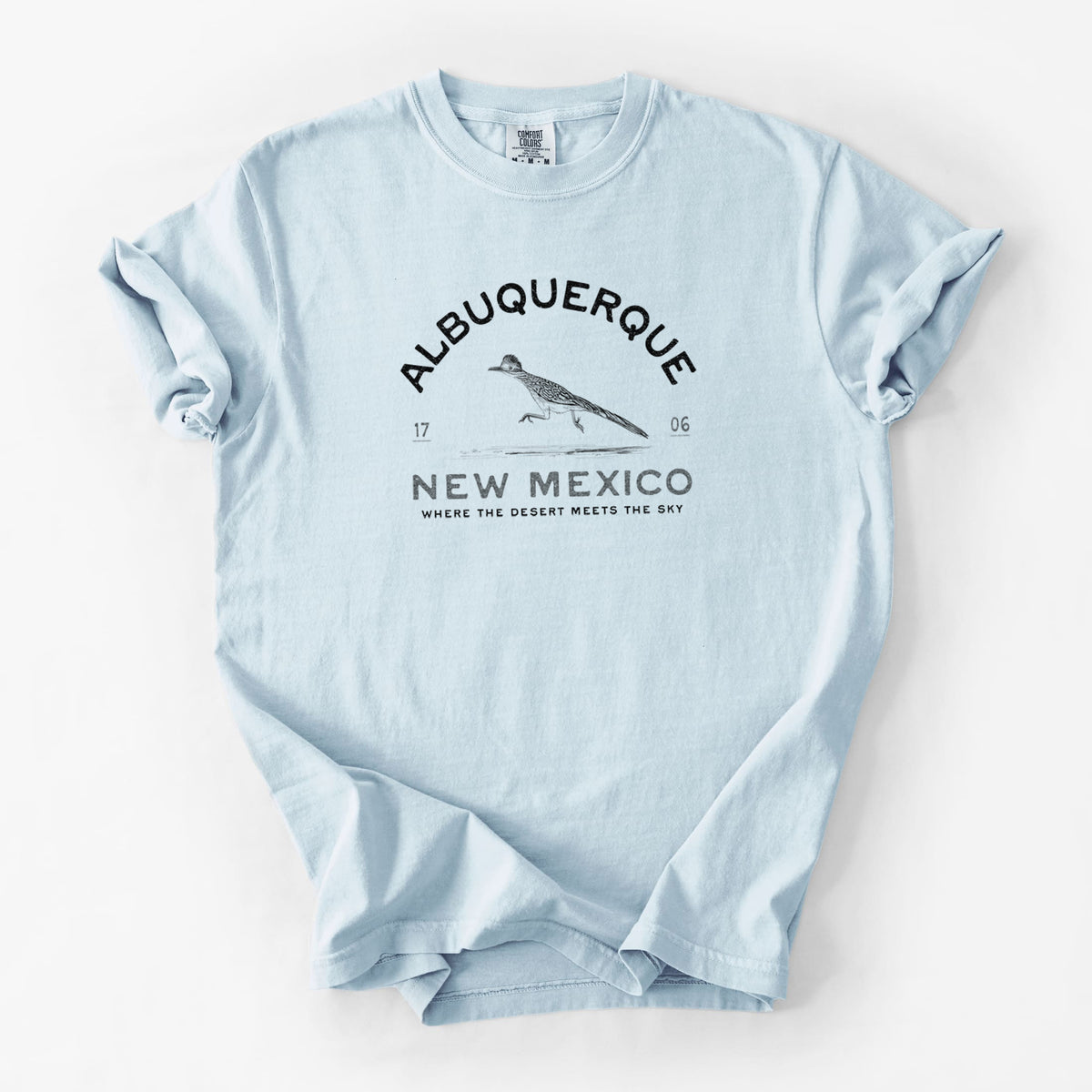 Albuquerque New Mexico Roadrunner - Unisex Comfort Colors Garment-Dyed Heavyweight T-shirt