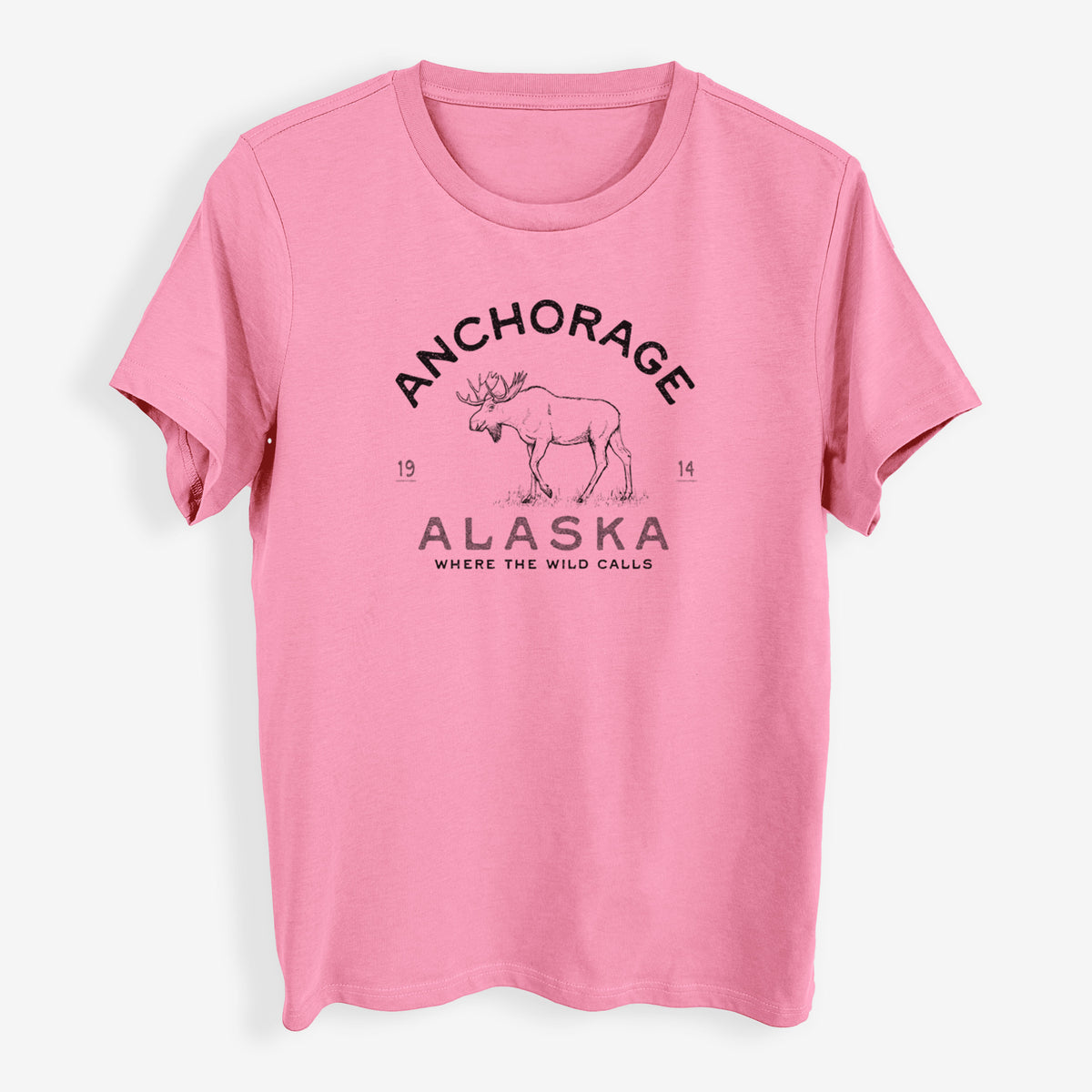 Anchorage Alaska Moose - Womens Everyday Maple Tee