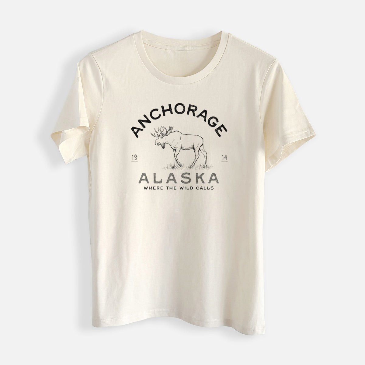 Anchorage Alaska Moose - Womens Everyday Maple Tee