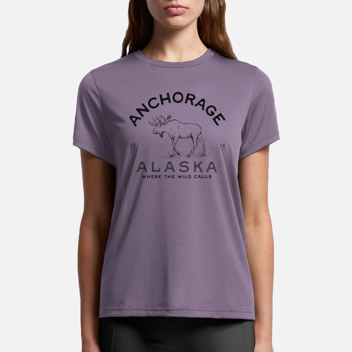 Anchorage Alaska Moose - Womens Everyday Maple Tee