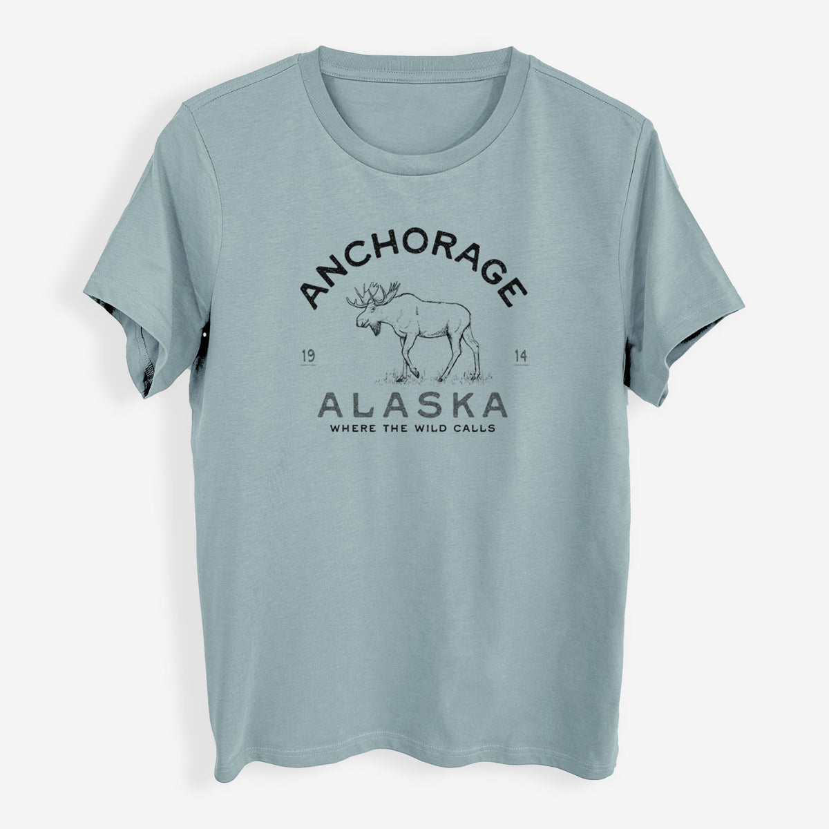 Anchorage Alaska Moose - Womens Everyday Maple Tee