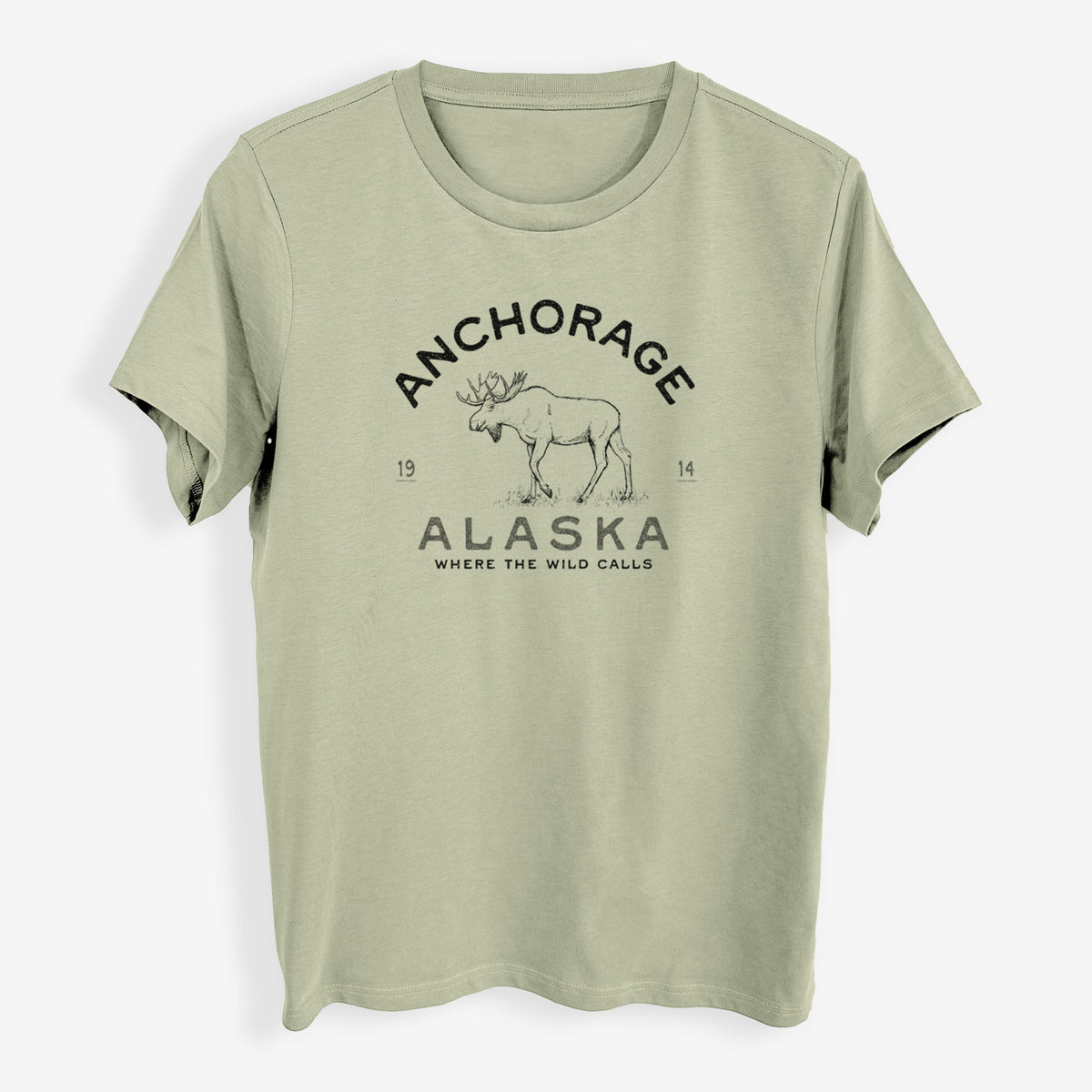 Anchorage Alaska Moose - Womens Everyday Maple Tee